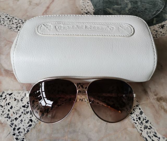 แว่นกันแดด Chrome​ Hearts​ Aviator​ Jism Gold White Cross​ เลนส์​ Zeiss​ เดิมๆ​ พร้อมกล่อง หายากมาก ราคาแบ่งปันครับ รูปที่ 3