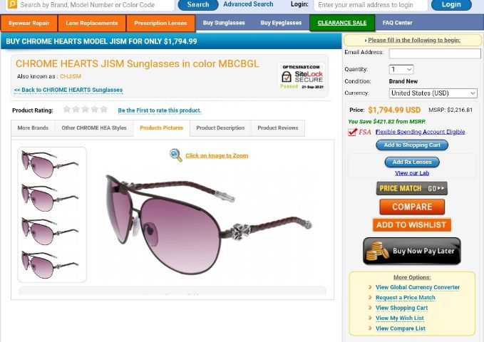 แว่นกันแดด Chrome​ Hearts​ Aviator​ Jism Gold White Cross​ เลนส์​ Zeiss​ เดิมๆ​ พร้อมกล่อง หายากมาก ราคาแบ่งปันครับ รูปที่ 12