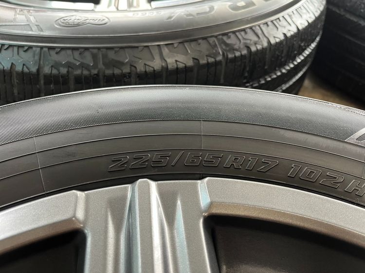 ✨ล้อแม็ก 5รู114✨Honda ขอบ 17 สีเทา แถมยาง 225-65-17 Yokohama ปลายปี 20 รูปที่ 8