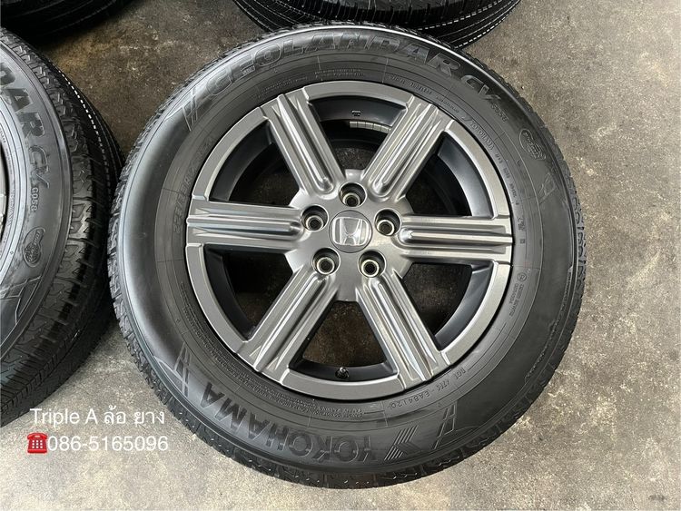 ✨ล้อแม็ก 5รู114✨Honda ขอบ 17 สีเทา แถมยาง 225-65-17 Yokohama ปลายปี 20 รูปที่ 3