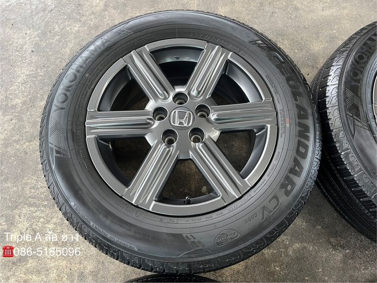 ✨ล้อแม็ก 5รู114✨Honda ขอบ 17 สีเทา แถมยาง 225-65-17 Yokohama ปลายปี 20 รูปที่ 4