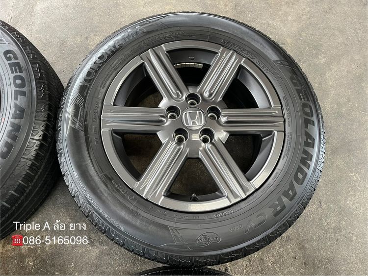 ✨ล้อแม็ก 5รู114✨Honda ขอบ 17 สีเทา แถมยาง 225-65-17 Yokohama ปลายปี 20 รูปที่ 5