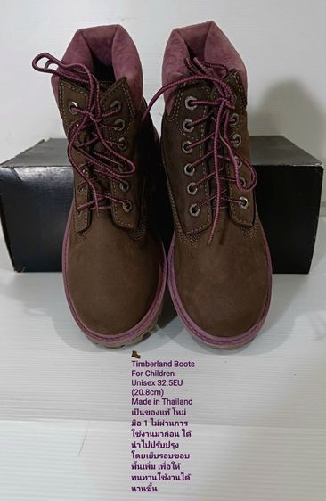 Timberland for Children 32.5EU(20.8cm) ของแท้ สภาพมือ 1 ไม่ผ่านการใช้งานมาก่อน, รองเท้า Timberland หนังแท้ เย็บรอบขอบพื้นเพิ่มตามรายละเอียด รูปที่ 6