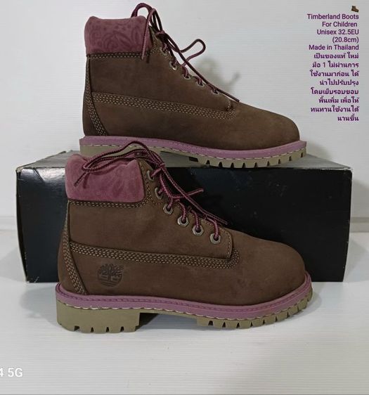 Timberland for Children 32.5EU(20.8cm) ของแท้ สภาพมือ 1 ไม่ผ่านการใช้งานมาก่อน, รองเท้า Timberland หนังแท้ เย็บรอบขอบพื้นเพิ่มตามรายละเอียด รูปที่ 14