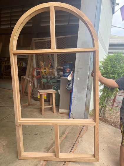  งานวงกบโค้งกระจกติดตาย วงกบโค้งตามแบบ ผลิตตรงจากโรงงานของเราเอง รับทำตามแบบ ตามขนาด รูปที่ 6