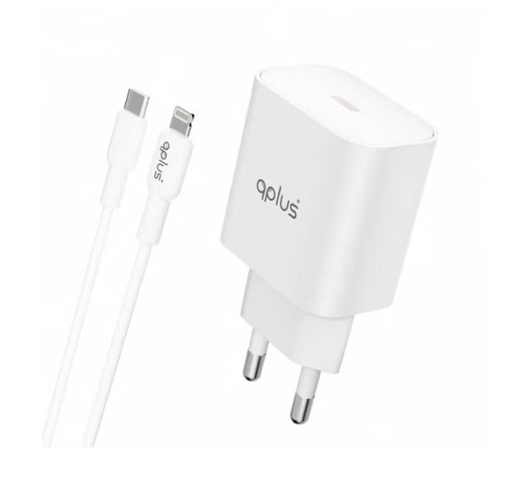 ชุดสายชาร์จ QPLUS wall Charger usb c 20w พร้อมสายชาร์จ usb c to lighting 1 m รูปที่ 2
