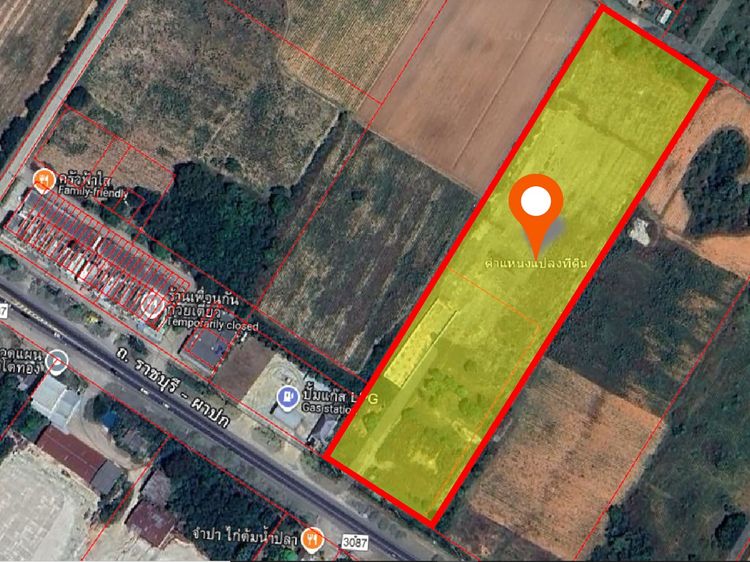 ให้เช่าที่ดิน 15 ไร่ 3 งาน 3.9 ตารางวา ตัวอำเภอจอมบึง เขตชุมชน ติดถนนหลักเส้น ราชบุรี ผาปก ราคา 35,000 บาทต่อเดือน