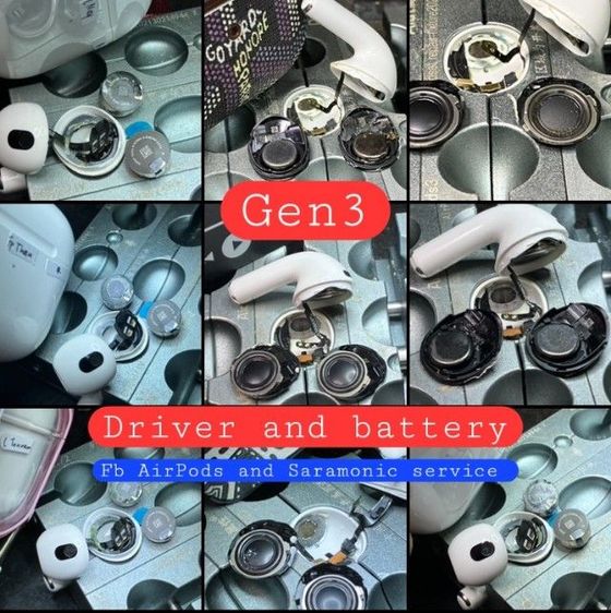 เปลี่ยนแบตเตอรี่ หูฟัง Gen 3 เพื่อแก้ไขอาการเชื่อมต่อไม่ได้เชื่อมต่อยาก เดี๋ยวหลุดเดี๋ยวติด  Reset แล้วเชื่อมต่อไม่ได้ รูปที่ 3