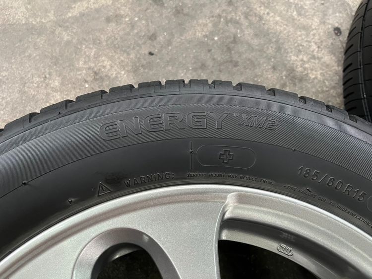 ✨ล้อแม็ก 4รู100✨Toyota Vios รุ่นพิเศษ ขอบ 15 สีเทา พร้อมยาง 185-60-15 Michelin ปี 22 รูปที่ 7