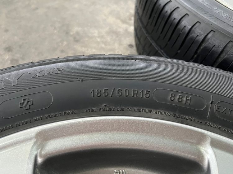 ✨ล้อแม็ก 4รู100✨Toyota Vios รุ่นพิเศษ ขอบ 15 สีเทา พร้อมยาง 185-60-15 Michelin ปี 22 รูปที่ 8