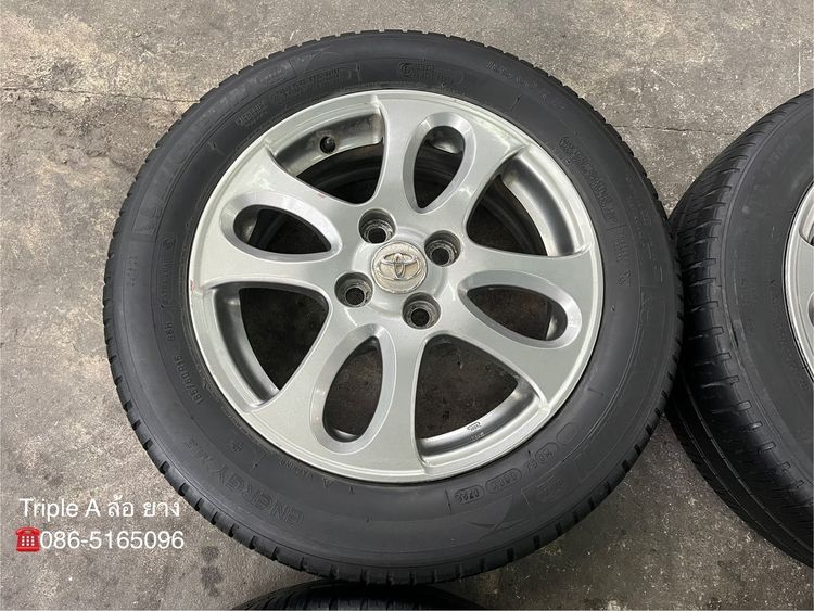✨ล้อแม็ก 4รู100✨Toyota Vios รุ่นพิเศษ ขอบ 15 สีเทา พร้อมยาง 185-60-15 Michelin ปี 22 รูปที่ 4