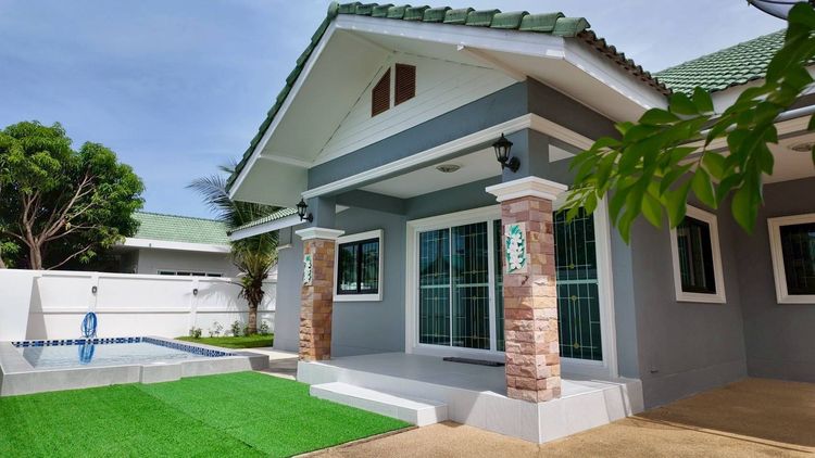 ไม่มี ขายบ้านเดี่ยวชั้นเดียว 78 ตรว มีสระว่ายน้ำ อ.หัวหิน จังหวัดประจวบ 3 ห้องนอน 2 น้ำ (งดนายหน้าเพิ่มครับ