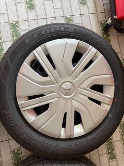 ล้อกะทะ ฝาครอบ รถป้ายแดง แอททราจ ถอด100โล ขอบ14 ยางบริสโตน ปลายปี24 ชุดละ7999 ติดต่อ 089-4138993 เอส  รูปที่ 4