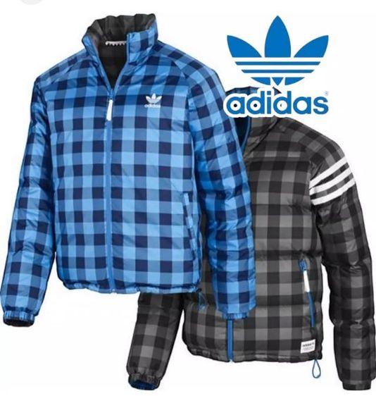 ฟ้า L แขนยาว เสื้อแจ็คเก็ต | เสื้อคลุม แจ็กเก็ต adidas🧥🌨️2สี2หน้า