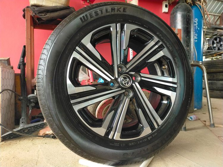 แม็กโตโยต้า สีเดิม ป้ายแดง ขอบ16 พร้อมยางwestlake 195 60 16 ปี24 ยางสวยทุกเส้น ตุ่มหน้ายางยังอยู่ใส่ vios yaris รูปที่ 2