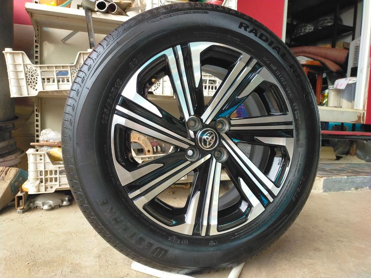 แม็กโตโยต้า สีเดิม ป้ายแดง ขอบ16 พร้อมยางwestlake 195 60 16 ปี24 ยางสวยทุกเส้น ตุ่มหน้ายางยังอยู่ใส่ vios yaris รูปที่ 4