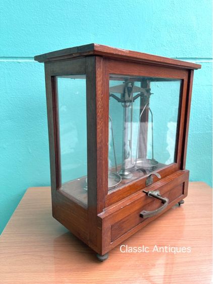 ตู้ชั่ง ทองโบราณ ตาชั่งยาจีนเก่าสะสม A10 รูปที่ 9