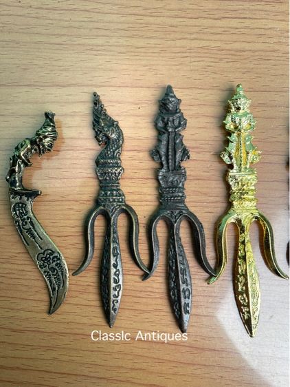 กริช พญานาค ท้าวเวสสุวรรณ ทองเหลืองเล็กสะสมA1 รูปที่ 6