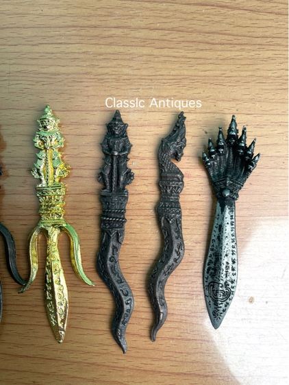 กริช พญานาค ท้าวเวสสุวรรณ ทองเหลืองเล็กสะสมA1 รูปที่ 7