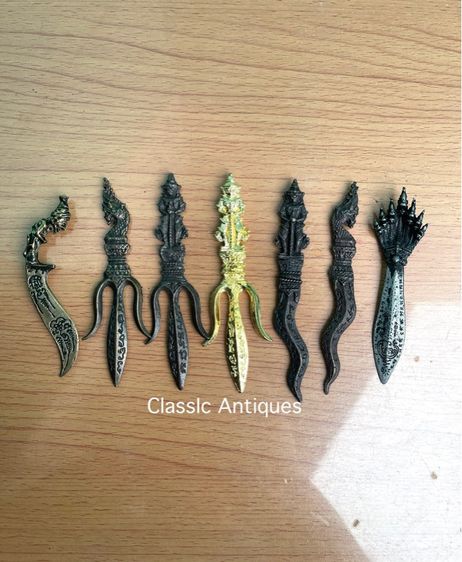 กริช พญานาค ท้าวเวสสุวรรณ ทองเหลืองเล็กสะสมA1 รูปที่ 5