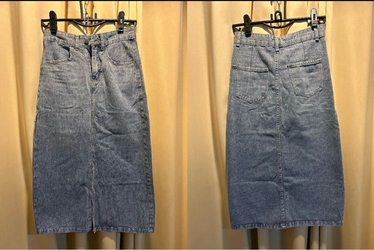 แม่ค้าส่งต่องานมือ1ใส่ได้ทักมานะ กระโปรงยีนส์ ลูกฟูก เสื้อแขนยาวเชิ้ต รูปที่ 4