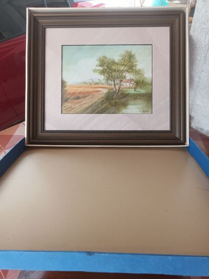 ภาพวาดสีน้ำมันทิวทัศน์ในชนบทบนผืนผ้าใบ รูปที่ 11