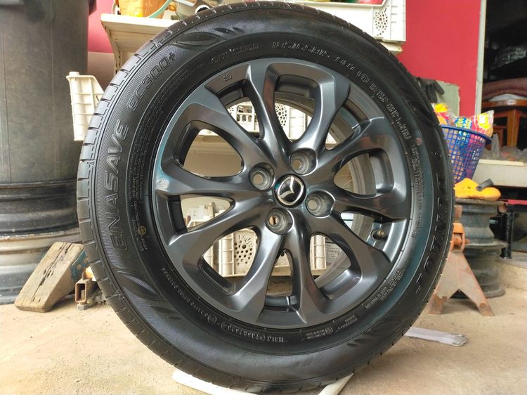 แม็กมาสด้า ขอบ15 สีเดิม พร้อมยางดันลอป 185 65 15 ปี23 ใส่ mazda 2 sky รูปที่ 4