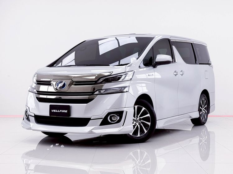 Toyota Vellfire 2015 2.5 Hybrid E-Four 4WD Utility-car ไฮบริด ไม่ติดแก๊ส เกียร์อัตโนมัติ เทา