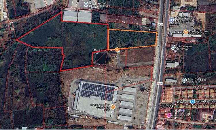 ขายที่ดิน จังหวัดอุบลราชธานี ติดถนนหลักอยู่ติดห้างแม็คโคร