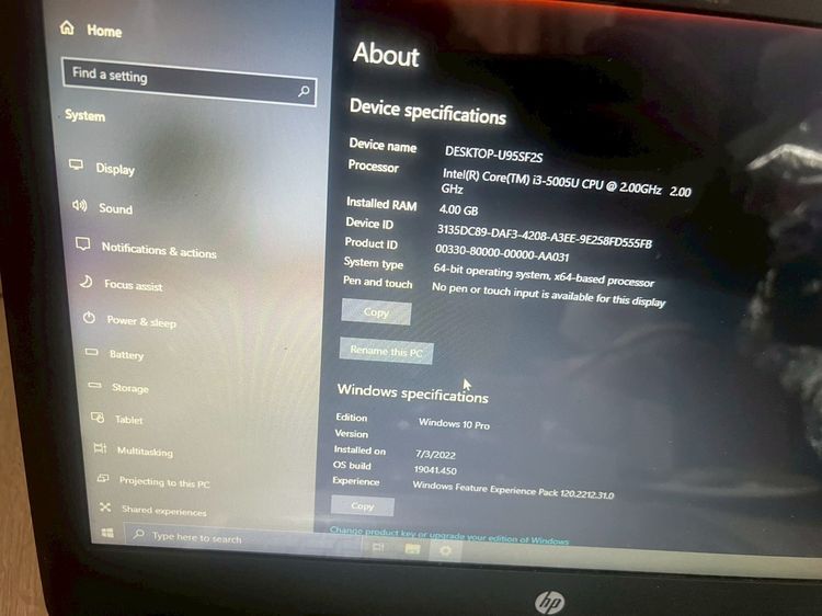 โน้ตบุค HP core i3 Ram 4Gb HDD 1TB จอ 14 นิ้ว ราคาถูก รูปที่ 4