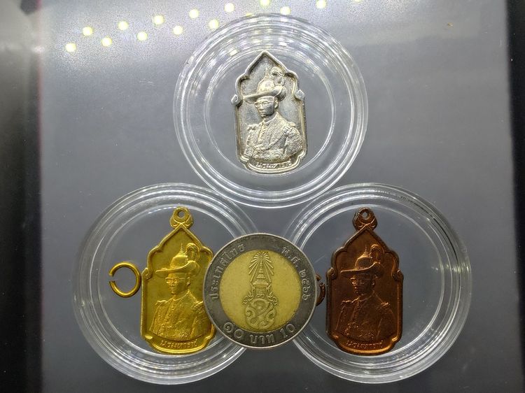 เหรียญนวมหาราช (ชุด 3 เหรียญ เนื้อเงิน ทองเหลือง ทองแดง) เฉลิมพระชนพรรษา 5 รอบ ในหลวง ร9 ปี2530 หายาก พร้อมกล่อง รูปที่ 7