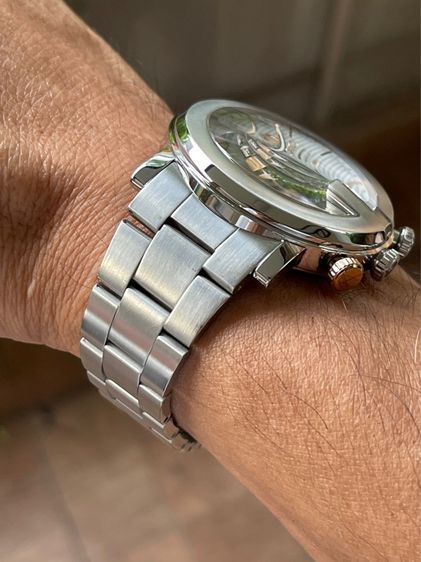 GUCCI G-Chrono 101M Chronograph 44 mm Mens Watch Stainless Steel All White Gold YA101306 รูปที่ 14
