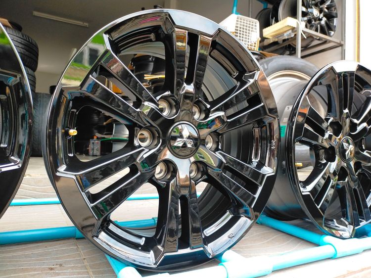 แม็กมิตซู ขอบ17 กว้าง7.5 et38 สีอบpowder coat ใส่ไทรทัน ปาเจ รูปที่ 2