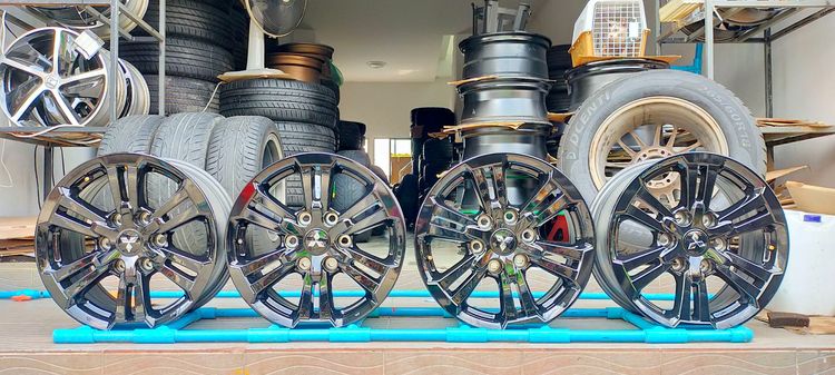 แม็กมิตซู ขอบ17 กว้าง7.5 et38 สีอบpowder coat ใส่ไทรทัน ปาเจ รูปที่ 7