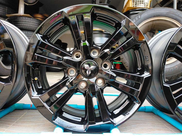 แม็กมิตซู ขอบ17 กว้าง7.5 et38 สีอบpowder coat ใส่ไทรทัน ปาเจ รูปที่ 3