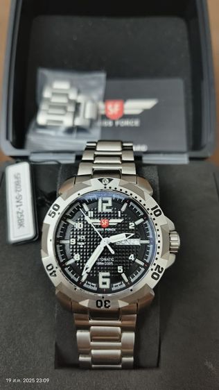 ดำ อื่นๆ นาฬิกา Swiss Force Officer Automatic SFB02-SV1-25BK