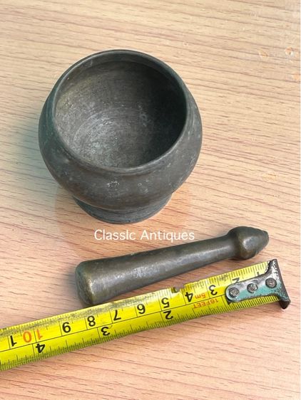 ครก ตำหมาก ครกบดยาจีน ทองเหลืองสะสมA4 รูปที่ 11