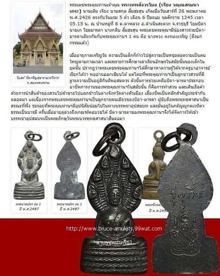 พระนาคปรก รุ่น 1 ปี 2497 หลวงพ่อ เจียง วัดเจริญสุขาราม รูปที่ 3