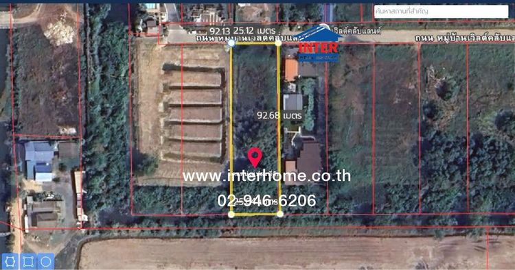 ไม่ใช่ ที่ดินเปล่า 587 ตร.ว. หมู่บ้านเวิลด์คลับแลนด์ ใกล้วัดพระธรรมกาย ถนนกาญจนาภิเษก ถนนคลองหลวง คลองหลวง ปทุมธานี