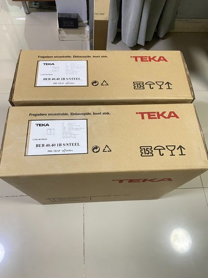 อ่างล้างจานสแตนเลส 1 หลุม TEKA  ติดตั้งใต้ท๊อปเคาน์เตอร์ รุ่น BE 40.40 ของใหม่ รูปที่ 6