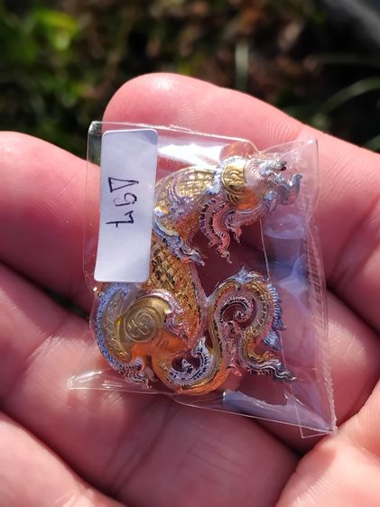 พญาการะเวก รุ่นแรก ปี 2559 พระอธิการใจ หลวงพ่อใจ วัดพระยาญาติ จ.สมุทรสงคราม เนื้อสามกษัตริย์ องค์พญาการะเวกสีทอง แยกจากชุดกรรมการ มีโค้ด หมา รูปที่ 5