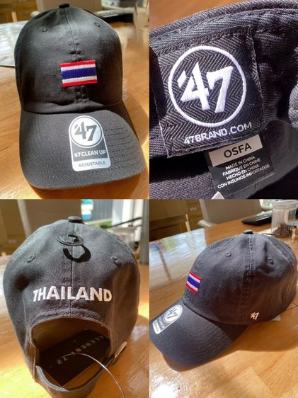 หมวกแท้ 💯 จาก 47 Brand รุ่น Thai Flag 47 Clean Up สีดำ, Free Size รูปที่ 9