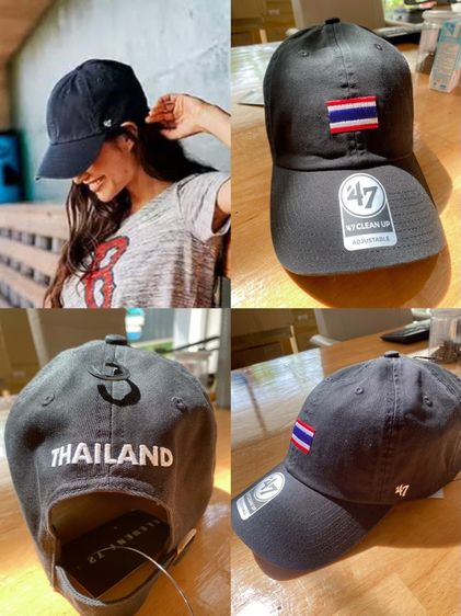หมวกแท้ 💯 จาก 47 Brand รุ่น Thai Flag 47 Clean Up สีดำ, Free Size รูปที่ 2