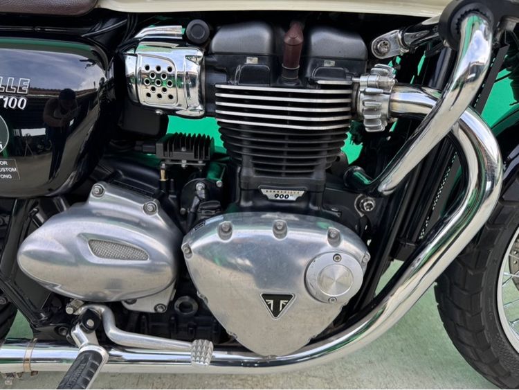 Triumph Bonneville T100 สีขาวส้ม ปี 2018 จด 2019  รูปที่ 6