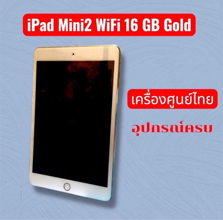 📱✨ ขาย iPad mini 2 16GB Wi-Fi Gold เครื่องศูนย์ไทย สภาพดี อุปกรณ์ครบ  ของแถมพรีเมียม ✨📱