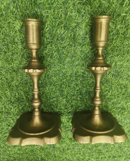 เชิงเทียนทองเหลืองวินเทจ (คู่)