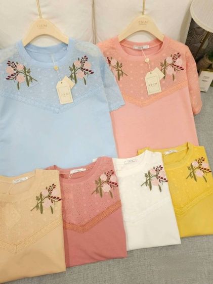 งานป้ายCHOM 
อกหน้าผ้า 46 ยาว27 ผ้ายืด ผ้าเด้งงานปักลายน่ารักมากๆ รูปที่ 3