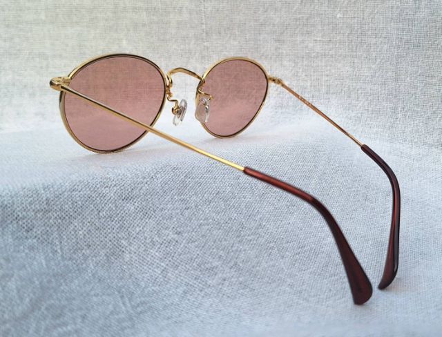 แว่นตาเจแปนิสแฮนด์คราฟท์ในตำนาน  บาดาเกรซ–BADA GRACE  by LUNETTA BADA โมเดลหยดน้ำ–แพนโต้ กรอบไทเทเนียมบริสุทธิ์สีทอง เลนส์กระจกคริสตัลฝรั่งเศสกันแดด สีกลีบบัว...Authentic Vintage BADA GRACE by LUNETTA BADA Handcrafted in Sabae, Japan รูปที่ 9