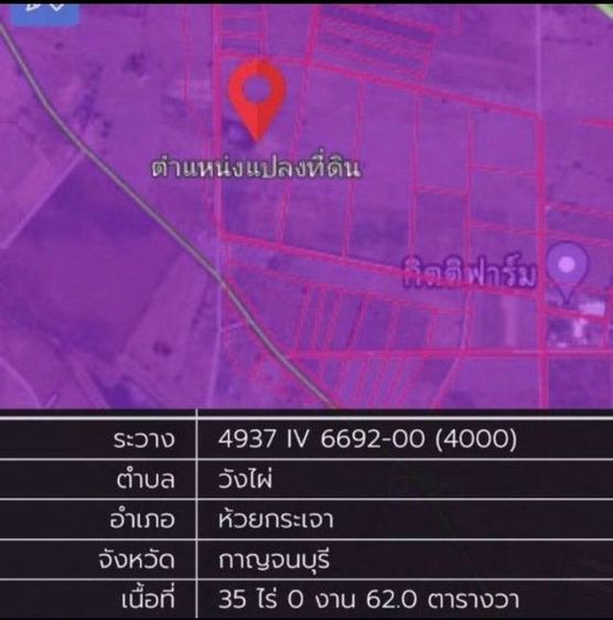 ขายที่ดิน 35ไร่ สีม่วง กาญจนบุรี รูปที่ 2