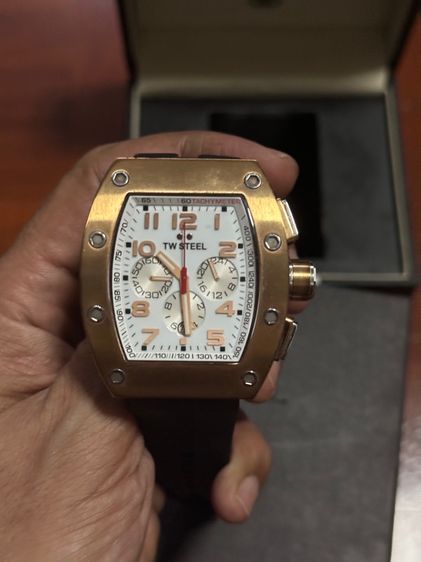 TW Steel CEO Tonneau Rose Gold Chronograph Dial Watch  รูปที่ 5